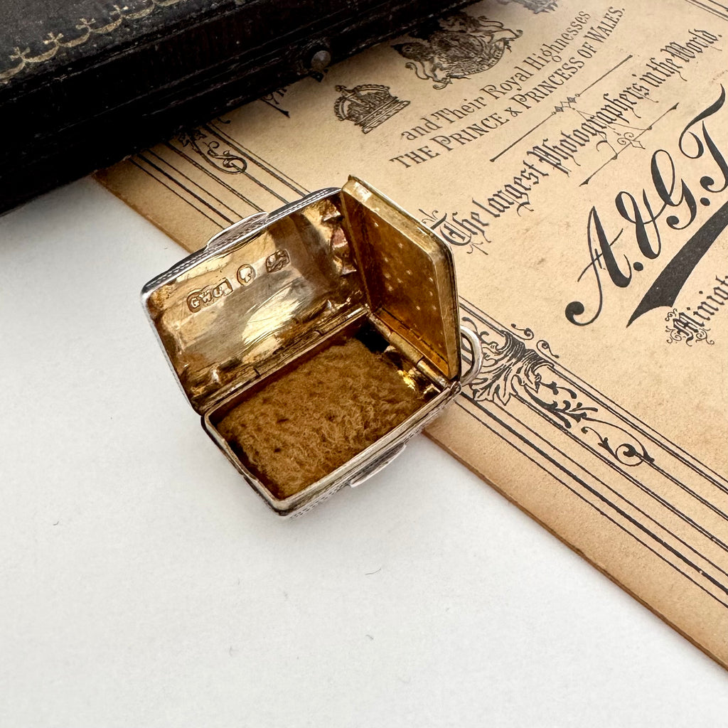 Antique 1864 Sterling Silver Vinaigrette Pendant