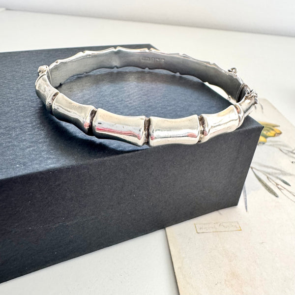 アクセサリー Sterling Silver Bamboo Bangle Vintage Vintage Silver Bamboo Bangle Bracelet - Etsy