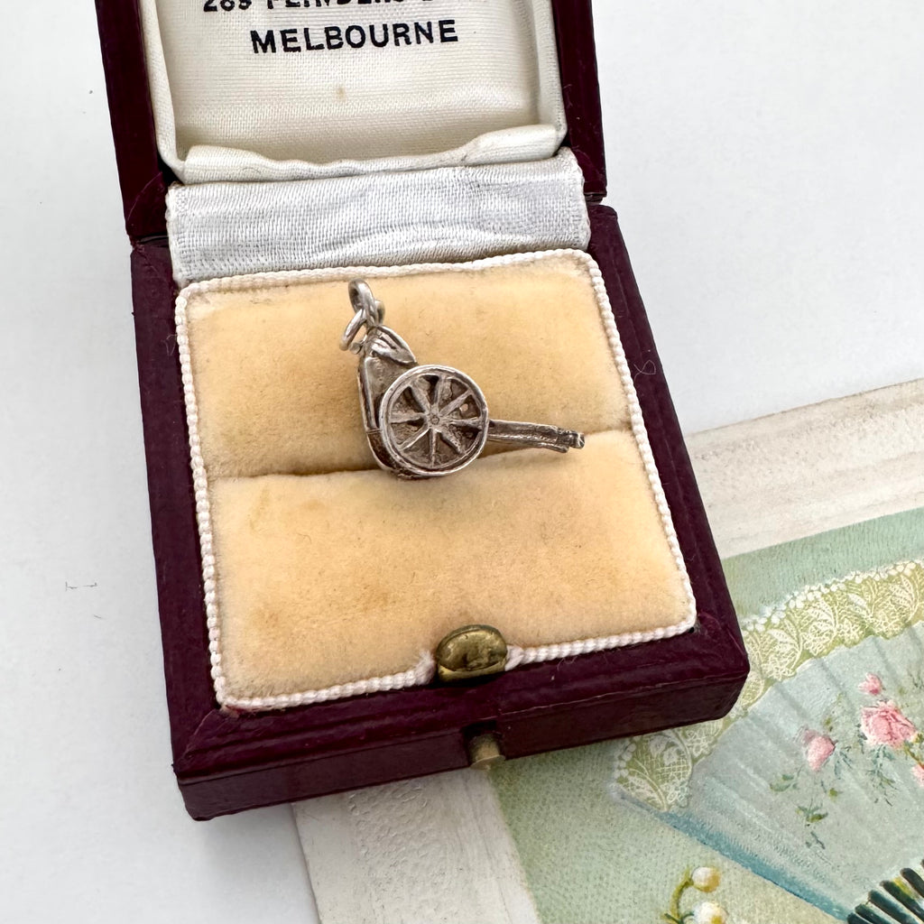 Vintage Silver Rickshaw Charm