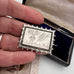 Vonk Jewellery antique sterling silver aesthetic brooch with swallow engraving on a vintage jewellery box