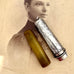 Vonk Jewellery 1915 sterling silver cheroot case and holder on an antique photograph 