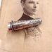 Vonk Jewellery 1915 sterling silver cheroot case and holder on an antique photograph 