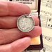 Antique Silver "Lucky" Sixpence Charm