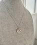 Antique Silver Cupid & Psyche Button Pendant Necklace