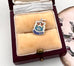 Vintage silver Morecambe travel charm in a jewellery box
