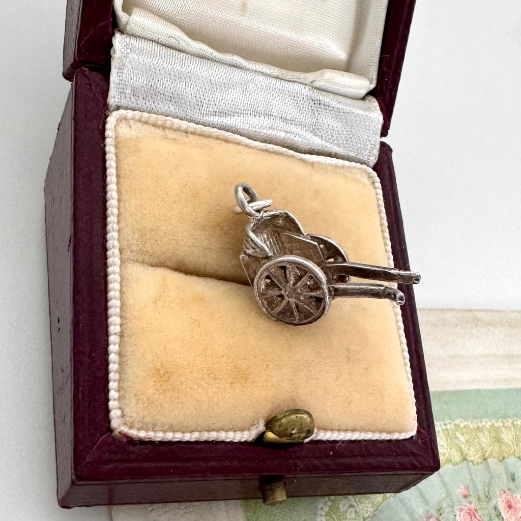 Vintage Silver Rickshaw Charm