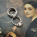 Vonk Jewellery vintage silver engagement, wedding and eternity ring charm on a portrait of a Victorian woman