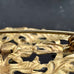 Close up of the pin of a Vonk Jewellery antique made in Czechoslovakia blue stone brooch 