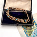 Vonk Jewellery antique rolled gold and turquoise bracelet on a vintage postcard and old jewellery box