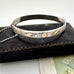 SOLD Vintage Silver Rose Gold Relief Hinged Bangle