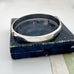 SOLD Vintage Silver Rose Gold Relief Hinged Bangle